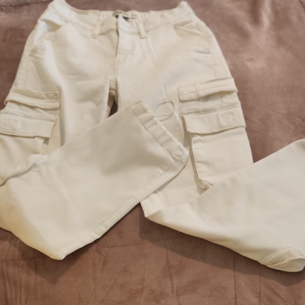 LoveGen Cream Elastic Waist Trousers